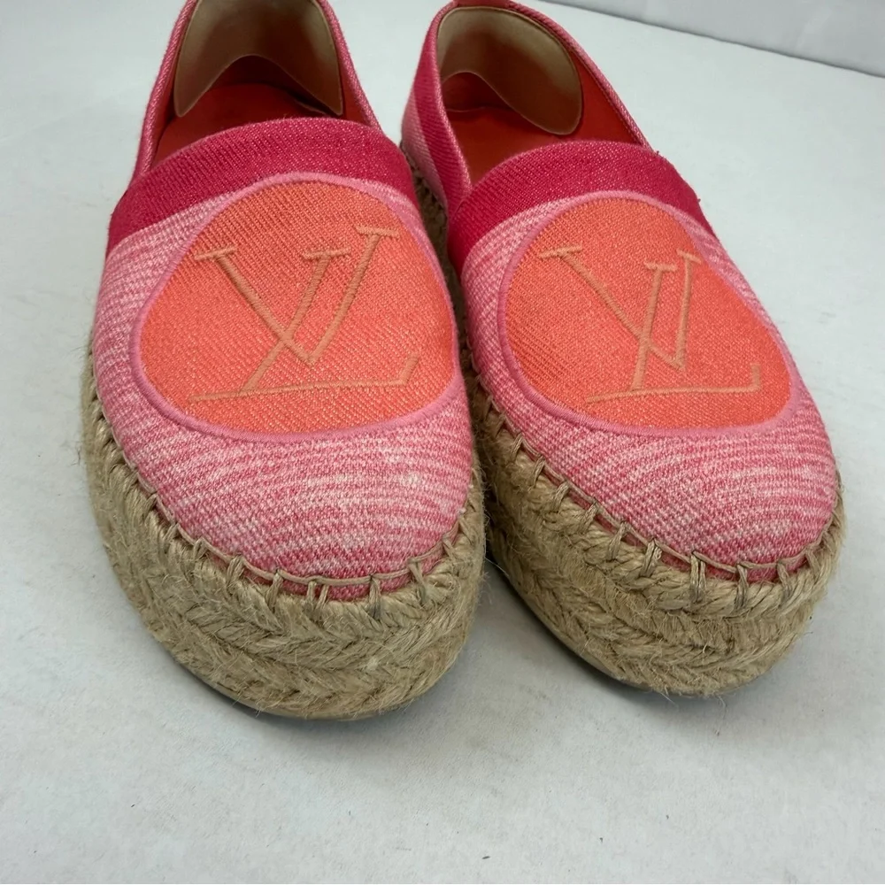 Louis Vuitton Gradient Canvas Espadrilles Pink/Coral Size‎ 35 (US 5)